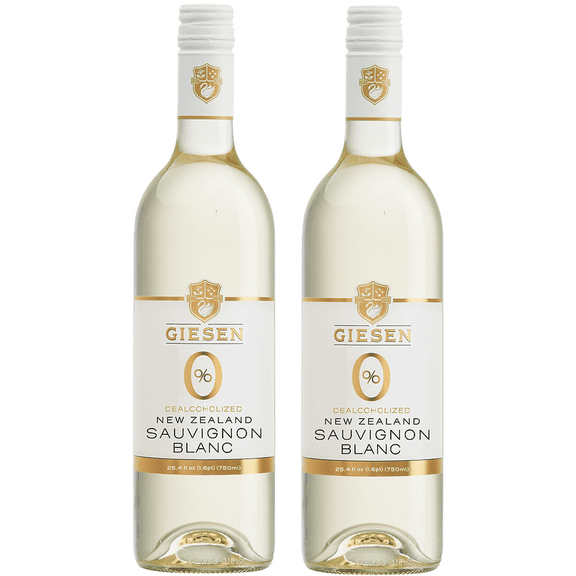 Giesen Non-Alcoholic Sauvignon Blanc - Premium Dealcoholized White Wine from New Zealand | 2 PACK