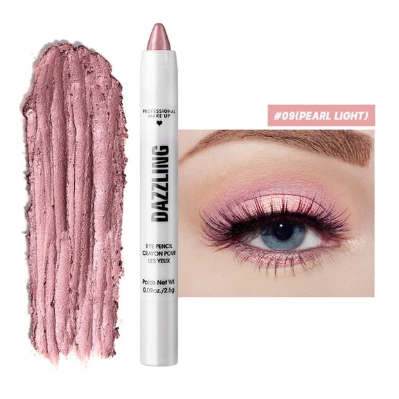 Gifesty Diamond Glitter Cream Eyeshadow Stick, Waterproof Long-lasting Shiny Pearlescent Shimmer Shadow Pen, Easy Glide Eye Makeup
