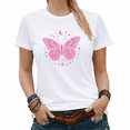 thumbnail image 1 of Giffimy Moon And Star Butterfly Womens Print Tshirt Graphic Tees White/Black S-5XL Tops, 1 of 4