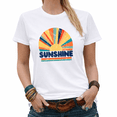 thumbnail image 1 of Giffimy Retro Sunshine Womens Print Tshirt Graphic Tees White/Black S-5XL Tops, 1 of 4
