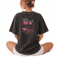 thumbnail image 1 of Giffimy Salty Soul Beach Palm Tree Ocean Wash Print Tshirt S-2XL Washed Black Graphic Tees Casual Shirts for Beach Lover Tops, 1 of 4