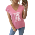 thumbnail image 1 of Giffimy WANTED AND WILD V-Neck Short Sleeve Print T-Shirt, 1 of 6