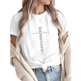 thumbnail image 1 of Giffimy Women Proverbs 3 5 6 Christian Cross Graphic Tees T-Shirt Tops Round Neck Cotton T-Shirt White S-5XL, 1 of 5
