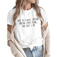 thumbnail image 1 of Giffimy Women Once In A While Someone Amazing Comes Along And Here I Am Funny Sarcastic Graphic Tees T-Shirt Tops Round Neck Printed Cotton T-Shirt White S-5XL, 1 of 5