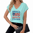 thumbnail image 1 of Giffimy Women's "America 250 Anniversary 1776-2026" Patriotic V-Neck Sleeveless T-Shirt Casual Summer Tank Top, 1 of 6