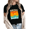 thumbnail image 1 of Giffimy Women's Bring On The Sunshine Graphic Short Sleeve T-Shirt Casual Cotton Crewneck Top, 1 of 5