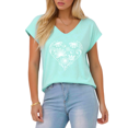 thumbnail image 1 of Giffimy Women's Classic Floral Heart S-5XL V-Neck Sleeveless T-Shirt Soft Fashion Tank Top, 1 of 6