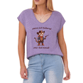 thumbnail image 1 of Giffimy Women's Cowboy Cat Last Biscuit Print Purple S-5XL V-Neck Sleeveless T-Shirt Funny Cat Lover Tank Top, 1 of 6