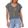 thumbnail image 1 of Giffimy Women's Cute Cat & Sunflower V-Neck Sleeveless T-Shirt S-5XL Soft Casual Tank Top, 1 of 6