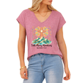 thumbnail image 1 of Giffimy Women's Rose Red Vibrant Moves Mountains Cross Text V-Neck Sleeveless T-Shirt S-5XL Daily Tank Top, 1 of 6