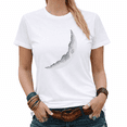 thumbnail image 1 of Giffimy Womens Watercolor Crescent Moon Print Tshirt Celestial Graphic Tees White/Black S-5XL Tops, 1 of 4