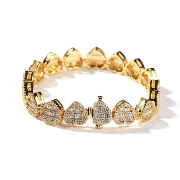 Giffor Cuff Hiphop Bracelet For Women,Iced Out Bling Pulsera Jewelry Men's Gifts