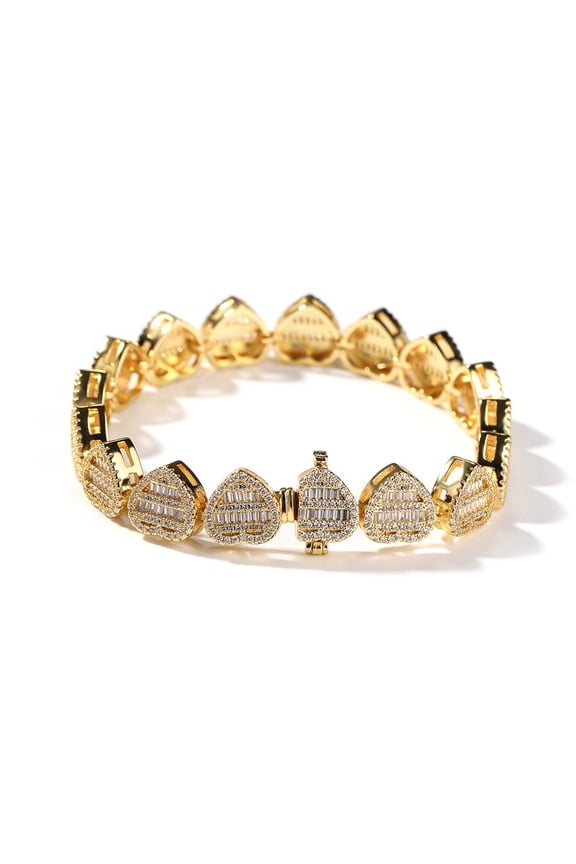 Giffor Cuff Hiphop Bracelet For Women,Iced Out Bling Pulsera Jewelry Men's Gifts