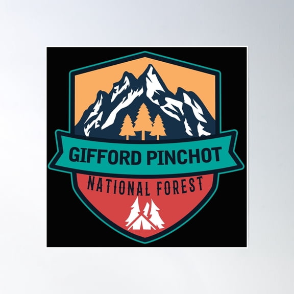 Gifford Pinchot National Forest Poster Wall Art, Modern Wall Decor, 16x16 UNFRAMED