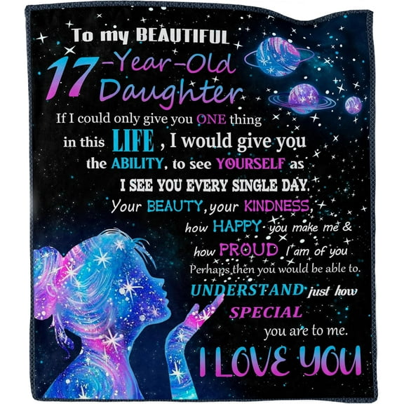 Gift for 17 Year Old Girl, 17 Year Old Girl Birthday Gifts Ideas, 17th Birthday Gifts for Girls, Birthday Gifts for 17 Year Old Girls, 17 Year Old Girl Gifts for Daughter Blanket 60"X50"