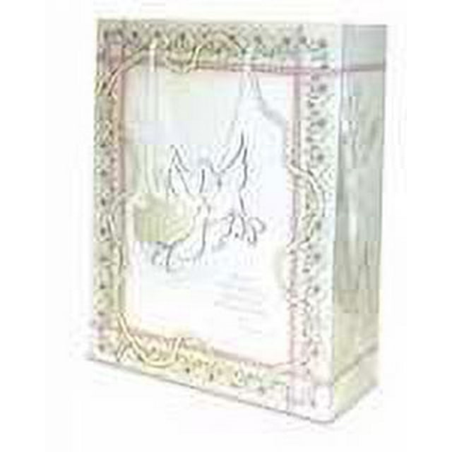 Gift Bag-Doves & Pearls W/Tissue & Tag-Small (Pack Of 6)