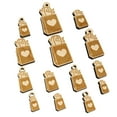 thumbnail image 1 of Gift Bag Heart Present Wood Mini Charms Shapes DIY Craft Jewelry - With Hole - 14mm (26pcs), 1 of 7