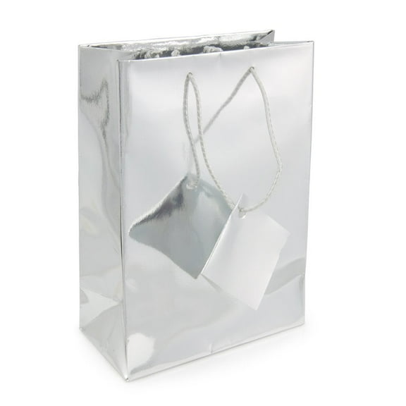 Gift Bag Medium Metallic Silver (Package of 20)