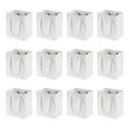 thumbnail image 1 of Gift Bags 4 x 2.8 x 4.5 Inch, 12 Pcs Small Tote Bags with Handles and Greeting Card for Party Favor Wedding Bridal Shower Festivals, White, 1 of 6