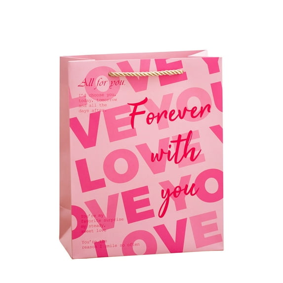 Gift Bags Valentine's Day Romantic Couples Exchange Gifts Reusable Tote Bags Decorative Party Favors Present Sacks for Anniversaries Special Occasions Love Celebrations and Home Decor