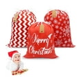 thumbnail image 1 of Christmas Gift Bags with Drawstring 20x16 inch, 3pcs Reusable Christmas Wrapping Sacks Cloth Pouches for Xmas Presents Party Favor, 1 of 7