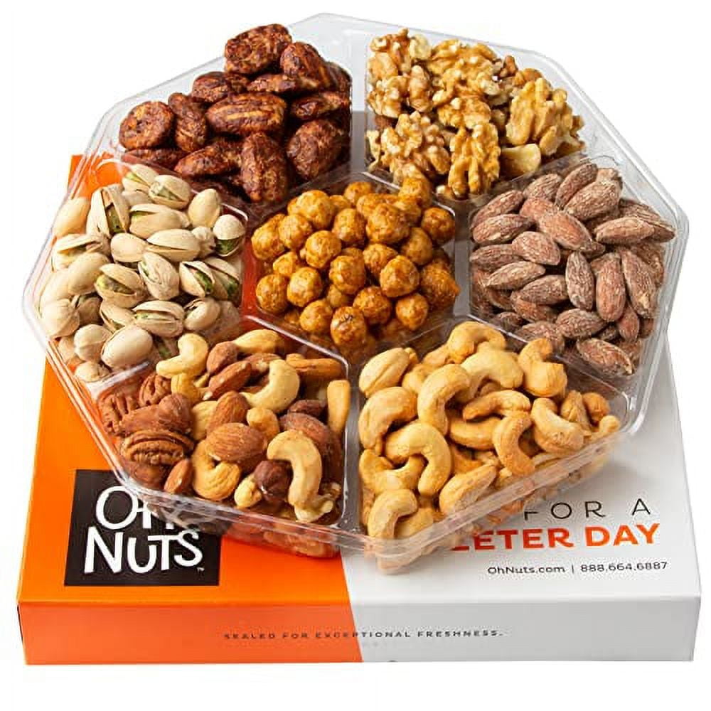 Gift Basket 7 Variety Roasted Salted Nuts Holiday Gift Basket 1.8