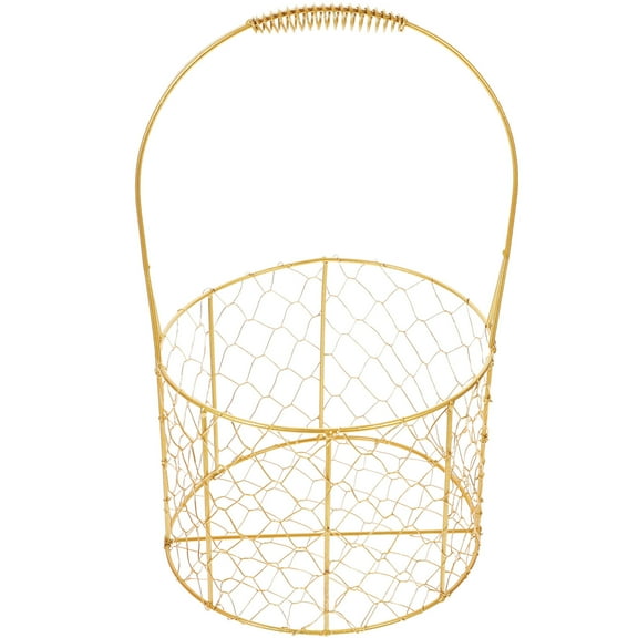 Gifts Empty Iron Basket Decorative Kraft Basket  Wedding Gift Basket With Handles