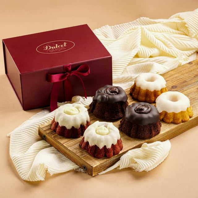 Gift Baskets Mini Coffee Cake Red Velvet, Lemon & Chocolate Flavors