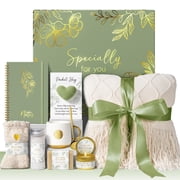 Gift Baskets for Women, 10 Pcs Get Well Soon Gift Basket, Self Care Gifts Sympathy Inspirational Care Package Spa Set, Luxury Birthday Mothers Day Gifts for Mom, Her, Beige