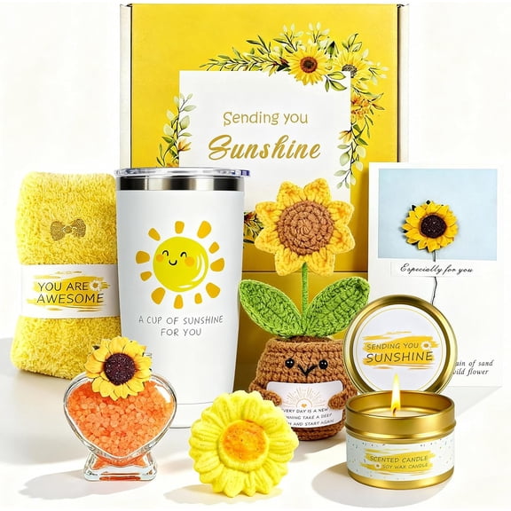 Gift Baskets for Women, Unique Birthday Gifts for Women,Get Well Soon Gifts Basket After Surgery,Sympathy Self Care Package Set Birthday Present Inspirational Gifts for Mom Wife Sister Friend