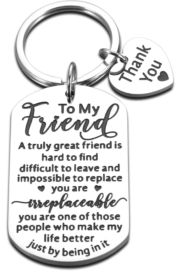 Gift for Best Friend Women Men Friendship Gift for Him Her Christmas Birthday Graduation Gift for Friend Sentimental Keychain To My Friend Gift Thank You Gift for Friend Coworker Bestie Sister
