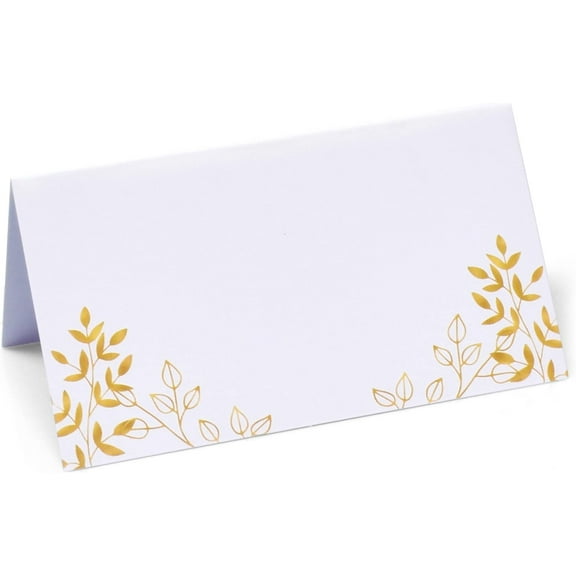Gift Boutique 100 Golden Leaves Seating Name Place Card