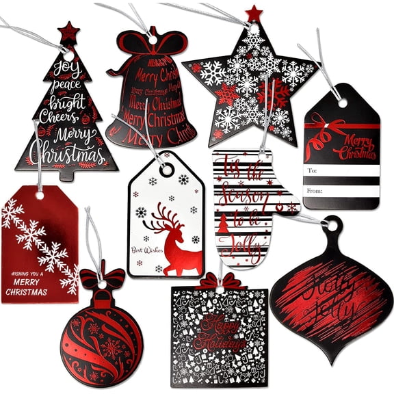 Gift Boutique 120 Elegant Christmas Gift Tags with Ribbon