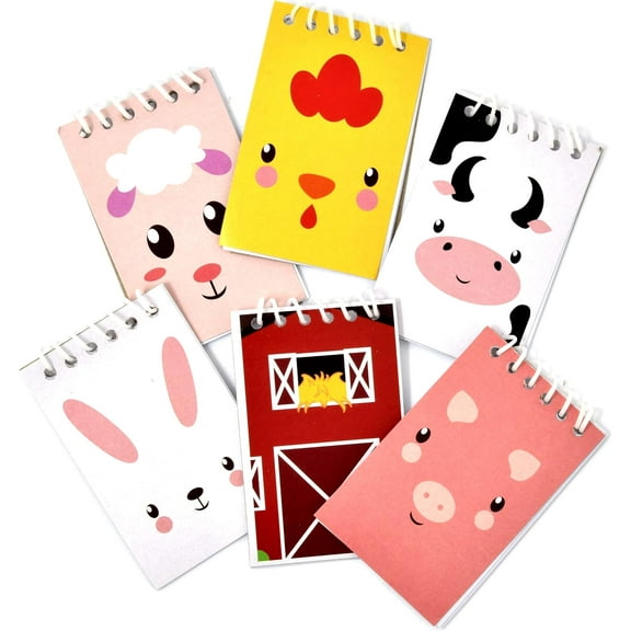 Gift Boutique 48 Count Farm Animal Mini Notepads