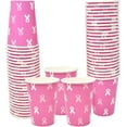 thumbnail image 1 of Gift Boutique 50 Pack Breast Cancer Awareness Pink Ribbon Paper Cups, 9 oz Disposable Party Cups for Fundraisers, Walks & Events, 1 of 6