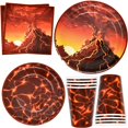 Gift Boutique 96 Pcs Volcano HYZ01 Hot Lava Party Supplies Tableware