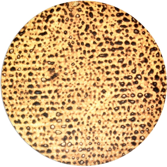Gift Boutique Disposable Passover Paper Placemats, Matzoh Design, 13.5 Inch Round, Rustic Brown, 50 Count