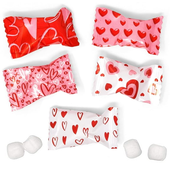 Gift Boutique Valentine Butter Mints Candy Bags 100 Count Heart Mint Candies 13 Oz (368 g) Individually Wrapped Buttercream Pink Red White Wedding Sweets Treat Party Favor Supplies
