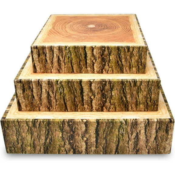 Gift Boutique Wood Look Cake Stand