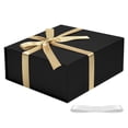 thumbnail image 1 of Gift Box 1 Pack, 7.8x7x3.1 Inches Gift Box with Magnetic Lid for Presents,Small Gift Boxes with Ribbon for Valentine's Day, Wedding Birthdays Present, Graduation Storage (Black), 1 of 6