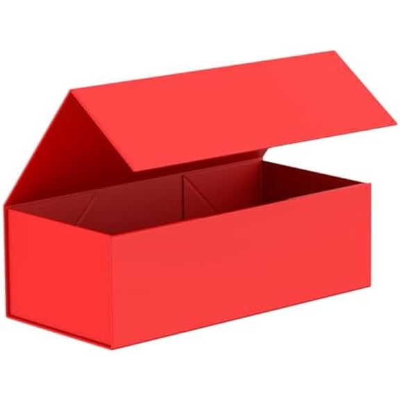 Gift Box 12" x 6" x 4",Large Gift Box with Lid, Red Boxes for Presents,Birthday,Valentine's Day,Mother's Day,Christmas,Anniversary,Luxury for Gift Packaging