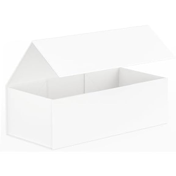 Gift Box 12" x 6" x 4",Large Gift Box with Lid, White Boxes for Presents,Birthday,Valentine's Day,Mother's Day,Christmas,Anniversary,Luxury for Gift Packaging