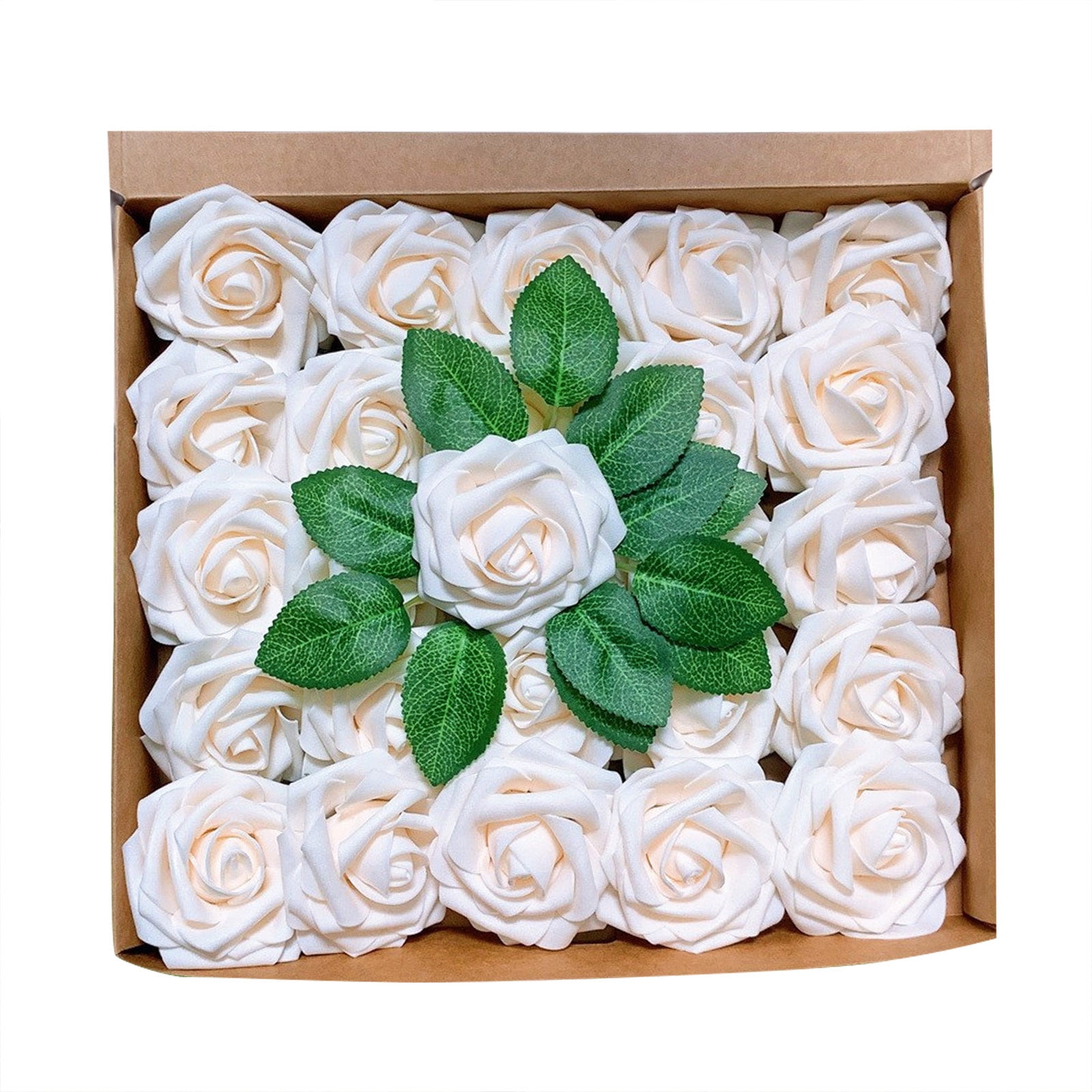 Gift Box 8cm Rose Rose Plus Leaf Belt Rod 25 Flowers Packed Pe Rose