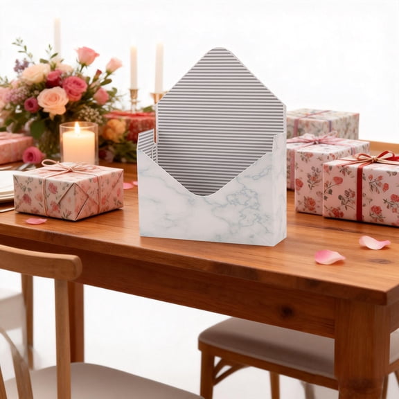 Gift Box Envelope Shaped Flower Bouquet Box Foldable Paper Packaging Box for Valentine's Day Party Wedding 9x3.1x13.8 inch