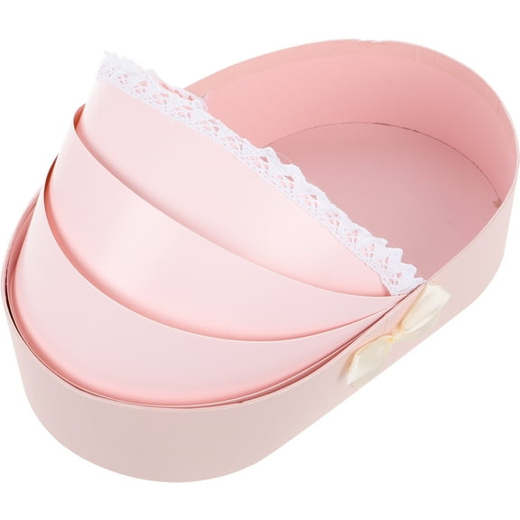 WRISTBIQUE Rectangular Flower Box Pink Weddings 1Set 13.2X8.3X6.9In