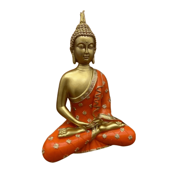 Gift Box Go 10" Resin Golden Buddha Statue for Home Décor, Buddha statue indoor, Pack of 1