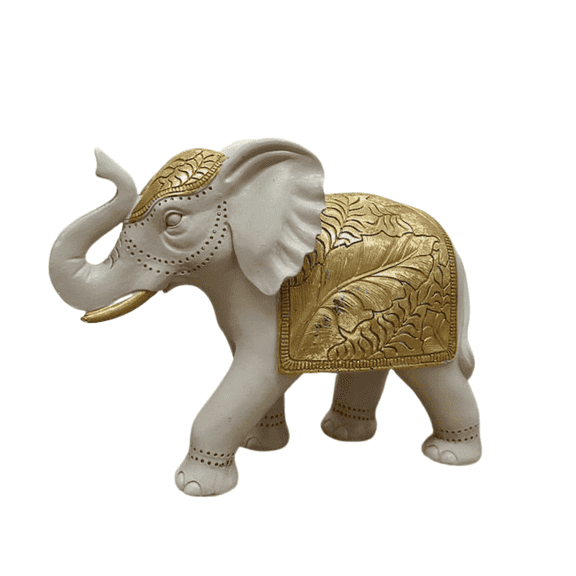 Gift Box Go 7.5 Inch Home Decor White Elephant Figurine