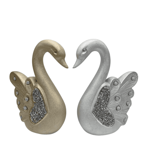 Gift Box Go Resin Bird Swan Figurines