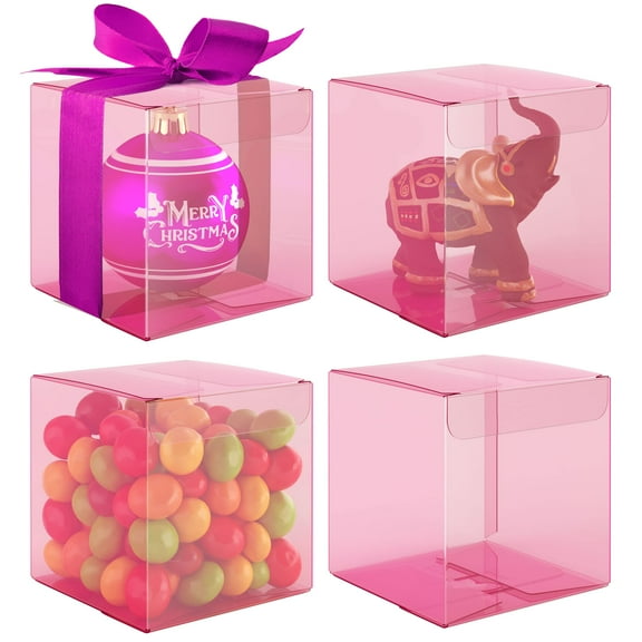 Gift Box Plastic - 3x3 (Pink)