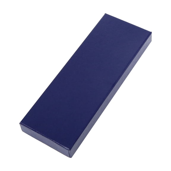 Gift Box Tie Storage Container Scarf Packaging Case with Removable Cover for Accessories and Organization 10x4 Inch Navy Blue